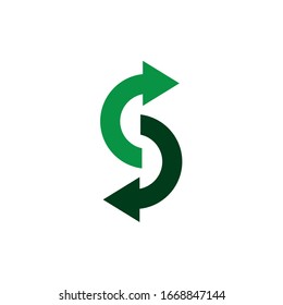 zero waste recycling symbol icon logo design template

