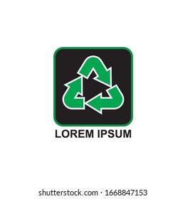 zero waste recycling symbol icon logo design template
