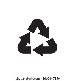 zero waste recycling symbol icon logo design template
