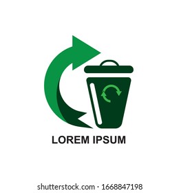 zero waste recycling symbol icon logo design template
