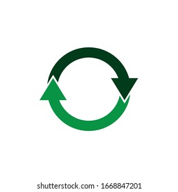 zero waste recycling symbol icon logo design template
