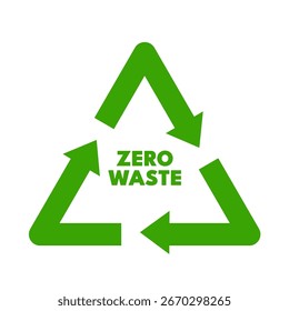 Zero waste recycling symbol - vector illustration