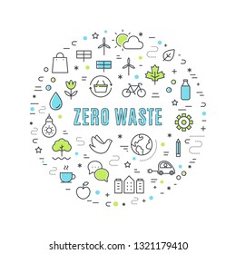 Zero Waste And Responsible Consumption Vector Illustration