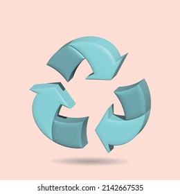 Zero waste and reuse symbol vector illustration with arrow for eco friendly material and environmental protection concept.