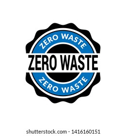 zero waste rubber stamp, label, badge, logo,seal.