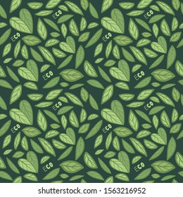 Zero waste  seamless pattern. Waste management concept isolated illustration on white background. Eco green illustration. Ecology concept.