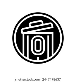 zero waste sorting glyph icon vector. zero waste sorting sign. isolated symbol illustration