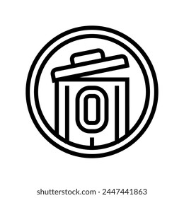 zero waste sorting line icon vector. zero waste sorting sign. isolated contour symbol black illustration
