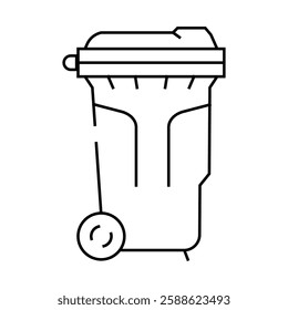 zero waste sorting line icon vector. zero waste sorting sign. isolated contour symbol black illustration
