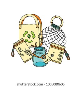 Zero waste storage and shopping. Natural materials for bags, pouches, wrapping and hankies. Sustainable household. Buying in bulk. Plastic-free waste.