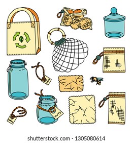 Zero waste storage and shopping. Natural materials for bags, pouches, wrapping and hankies. Sustainable household. Buying in bulk. Plastic-free waste.