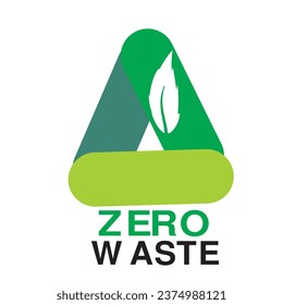 Zero waste symbol with recycling