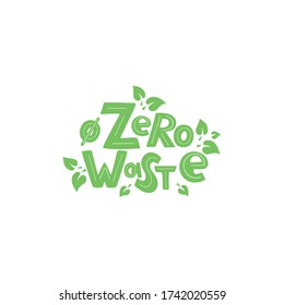 Señal de cartón manual de basura cero. Concepto de ecología, reciclar, reutilizar, reducir el estilo de vida vegano. Ilustración vectorial para banner, Diseño para imprimir en bolsa, capa, publicidad. Plantilla de diseño orgánico