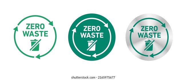 Zero waste vector icon stamp badge