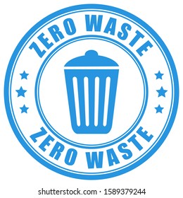 Zero waste vector label on white background