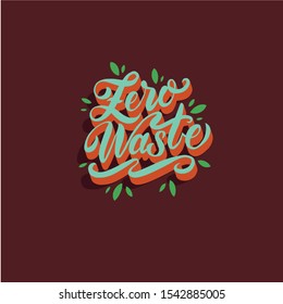 zero waste vector lettering graphics typography