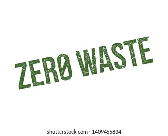 Zero waste vector stamp isolated on white background 
