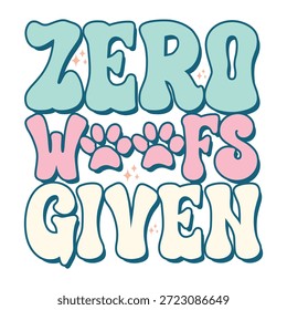 zero woofs given Dog design vector file