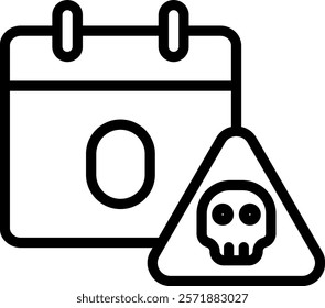 Zero-Day Exploits Icon Outline Vector Illustration