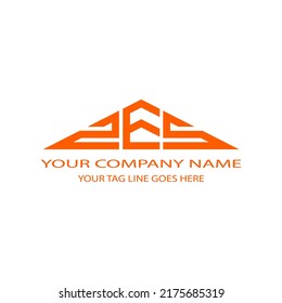 ZES letter logo creative design with vector graphic