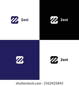 Zest Minimalist Z-Inspired Logo with Dynamic and Modern Design

