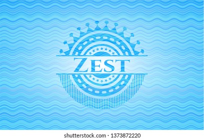 Zest water representation emblem.