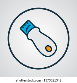 Zester icon colored line symbol. Premium quality isolated equipment element in trendy style.