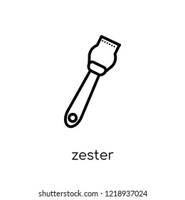 zester icon. Trendy modern flat linear vector zester icon on white background from thin line Kitchen collection, outline vector illustration