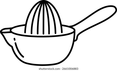 Zester tool Un primer plano gráfico que muestra una herramienta de zester, con líneas elegantes y un diseño moderno, listo para el uso culinario