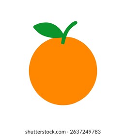 Zesty citrus fruit with green leaf illustration design element
