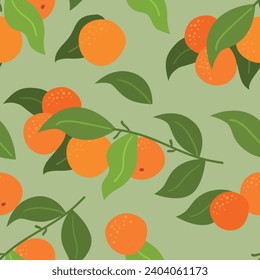 Zesty Citrus Grove Seamless Pattern