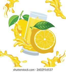 Zesty lemon slices surrounded by freshly squeezed juice, perfect for a tangy burst