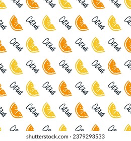 Zesty Zest Citrus Fiesta Vector Seamless Pattern can be use for background and apparel design