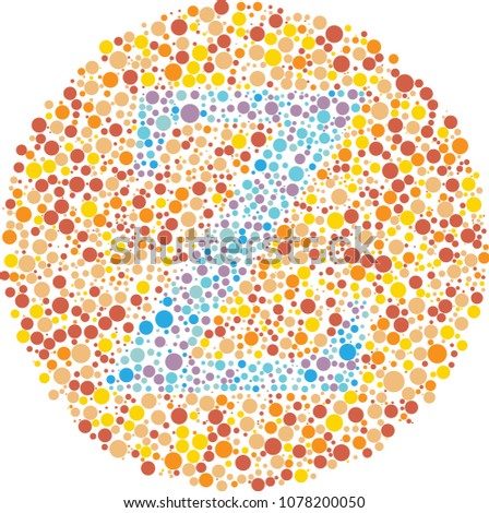 Zeta Eye Test - Part of my Greek collection of eye test designs. The Letter Zeta cunningly hid inside an Ishihara inspired design.