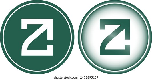 zetachain-zeta cryptocurrency logo illustrations on abstract background. 3d illustrations.