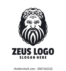 zeus angry cartoon logo vector
