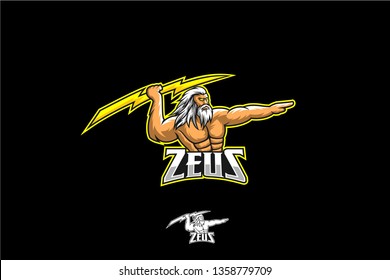 Zeus With Bolt Vector, Zeus Gaming Logo 