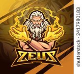 Zeus esport mascot logo design