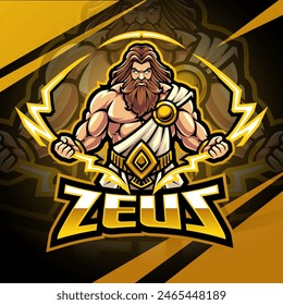 Zeus esport mascot logo design