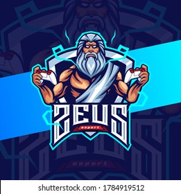 zeus gaming mascot esport logo design