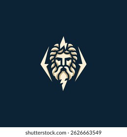Zeus god thunderbolt logo for sale.
