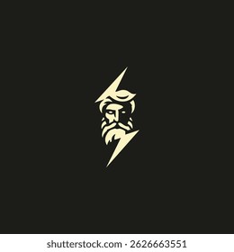 Zeus god thunderbolt logo for sale.