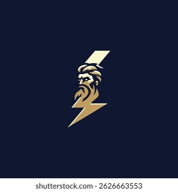 Zeus god thunderbolt logo for sale.