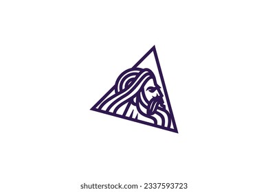 zeus god vector template logo design