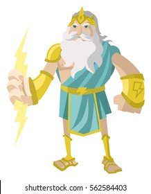 Zeus Greek God Lighting Bolt Ray Stock Vector (Royalty Free) 562584412