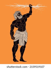 zeus greek mythology god throwing rays