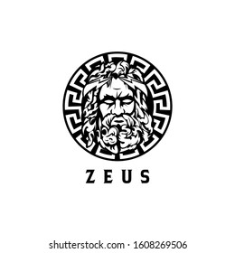 zeus head logo concept initial