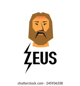 Zeus head logo with type