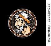 zeus head vector illustration