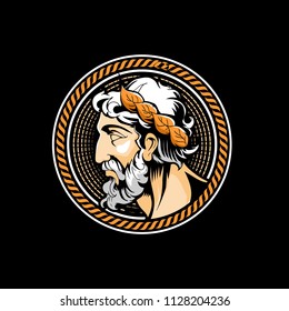 zeus head vector illustration